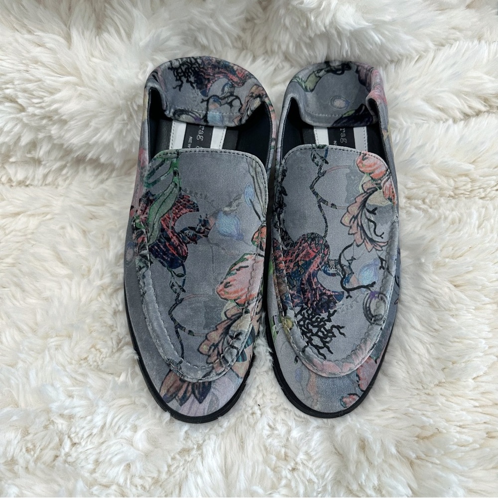 rag & bone Floral Print Gray Loafers - Picture 3 of 11